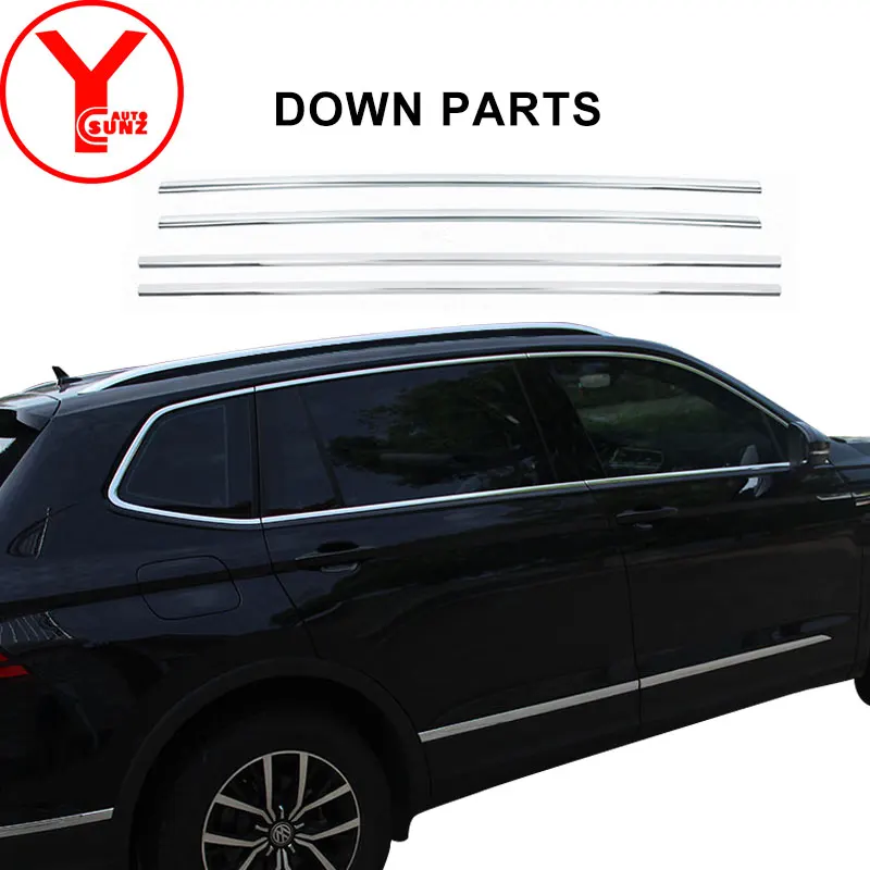 Для Volkswagen Tiguan L наружные части, отделочные полоски для боковых окон, аксессуары из нержавеющей стали для tiguan L YCSUNZ