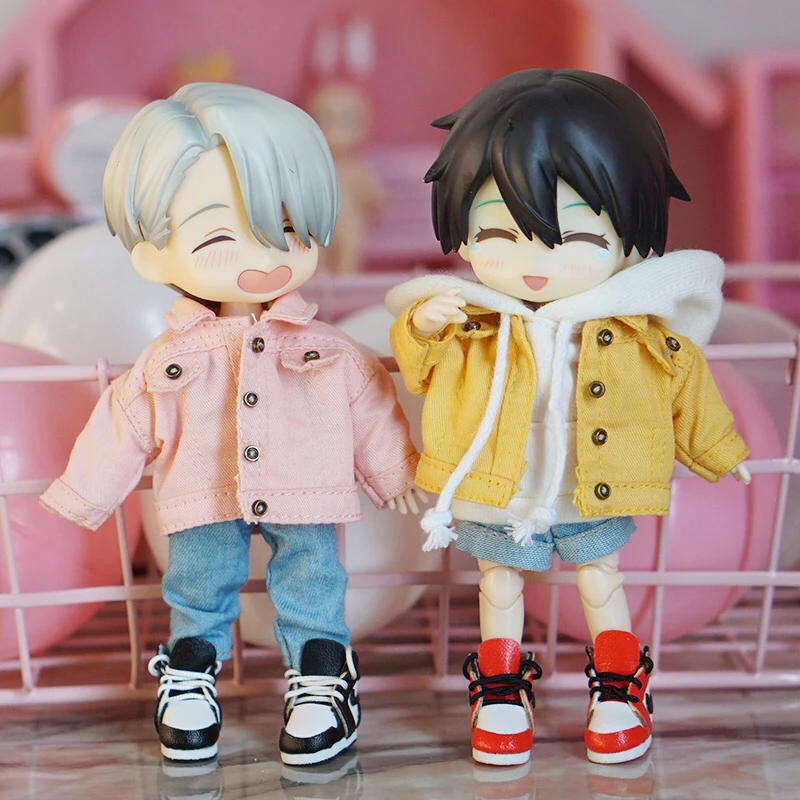 Ob11 Eva джинсовая куртка толстовка 1/12 bjd красивый узел свинья мини салонная кукла