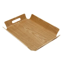 hot sale luxury desk table bamboo in bed bread wooden tray wood fruit breakfast food cake coffee tea serving tray with handles