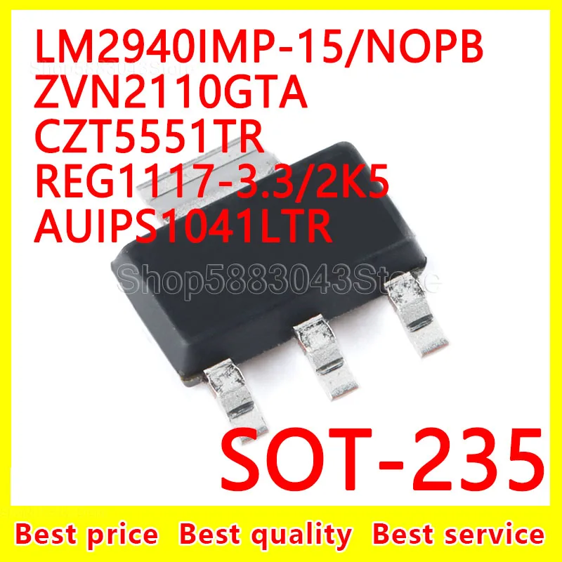 

(10 шт.) 100% Новые оригинальные фотообои ZVN2110GTA CZT5551TR LM2940IMP-15 2K5 AUIPS1041LTR SOT-223