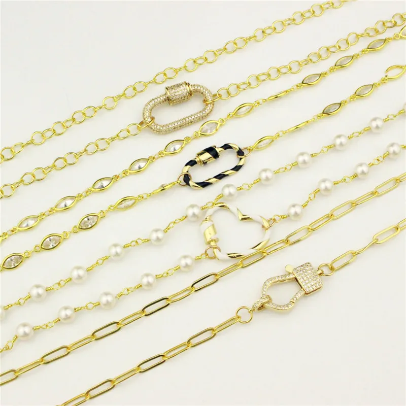 5 шт./лот новый дизайн ожерелье с сердцем/овальной застежкой из фианита компонент