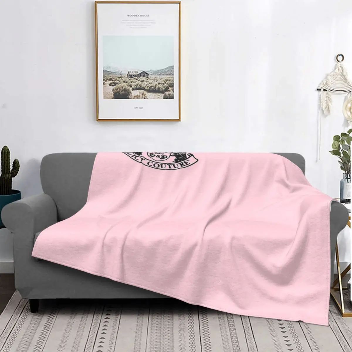 

Juicy Couture-colcha a cuadros para cama, 1 manta con capucha, 90