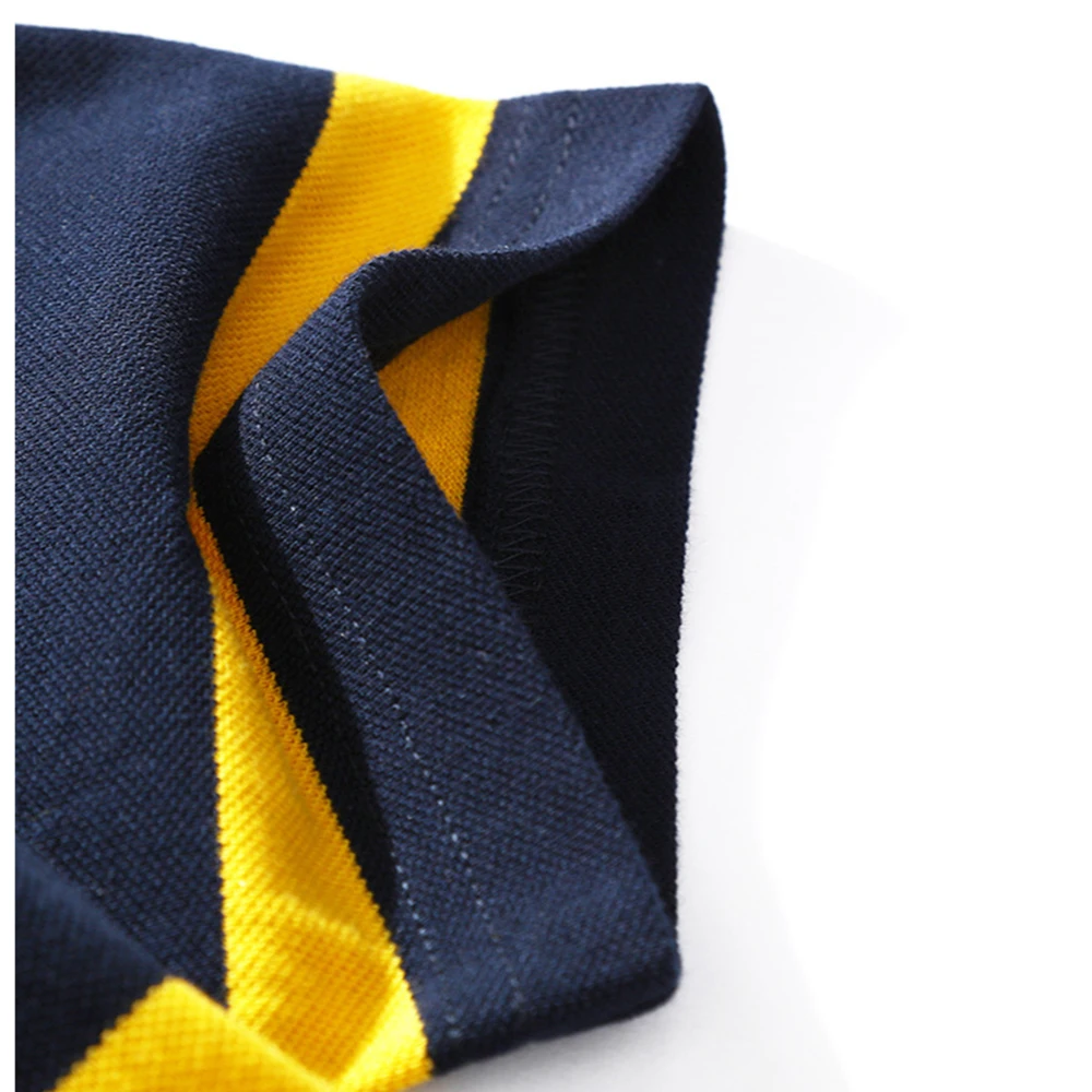 

High quality stripe short sleeve polo shirt T-shirt men's casual comfortable large pure cotton short sleeve polo shirt