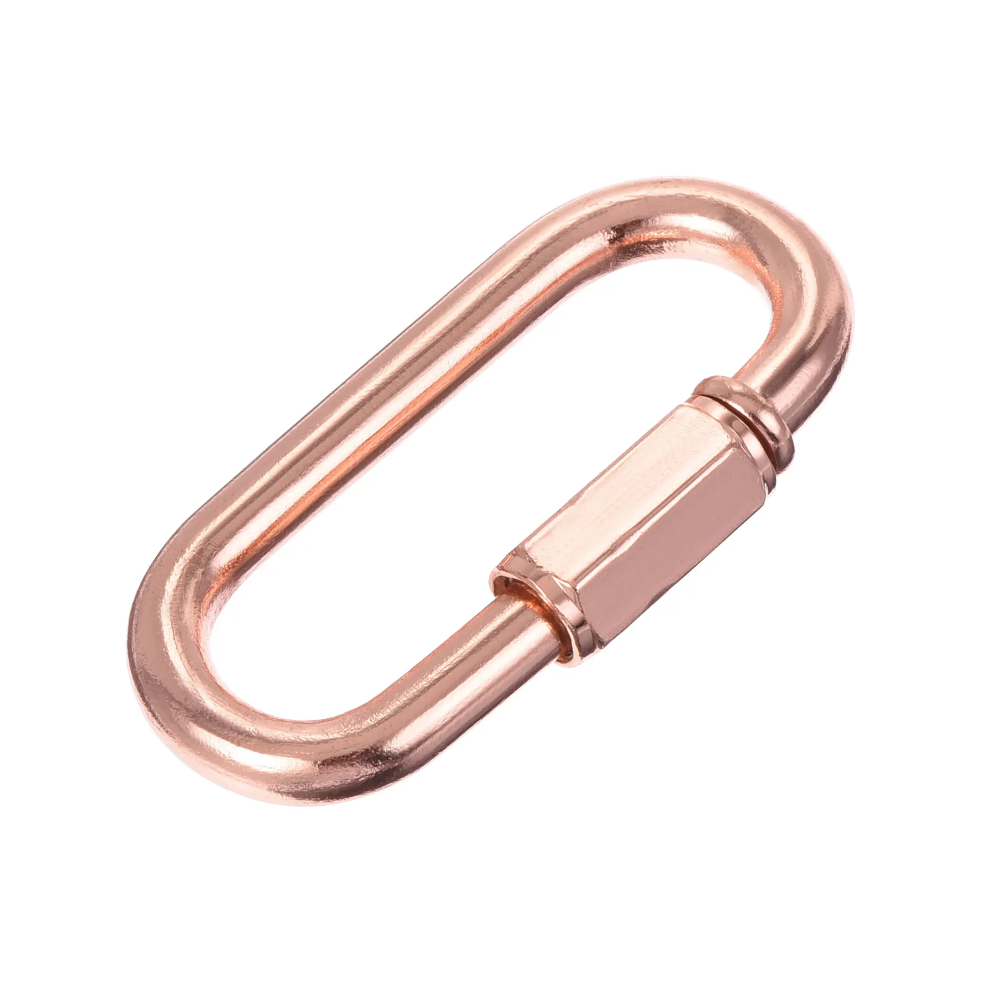 

Uxcell Chain Connector 6mm Oval Shape Quick Link Screw Lock Clips Rose Gold 4 Pcs