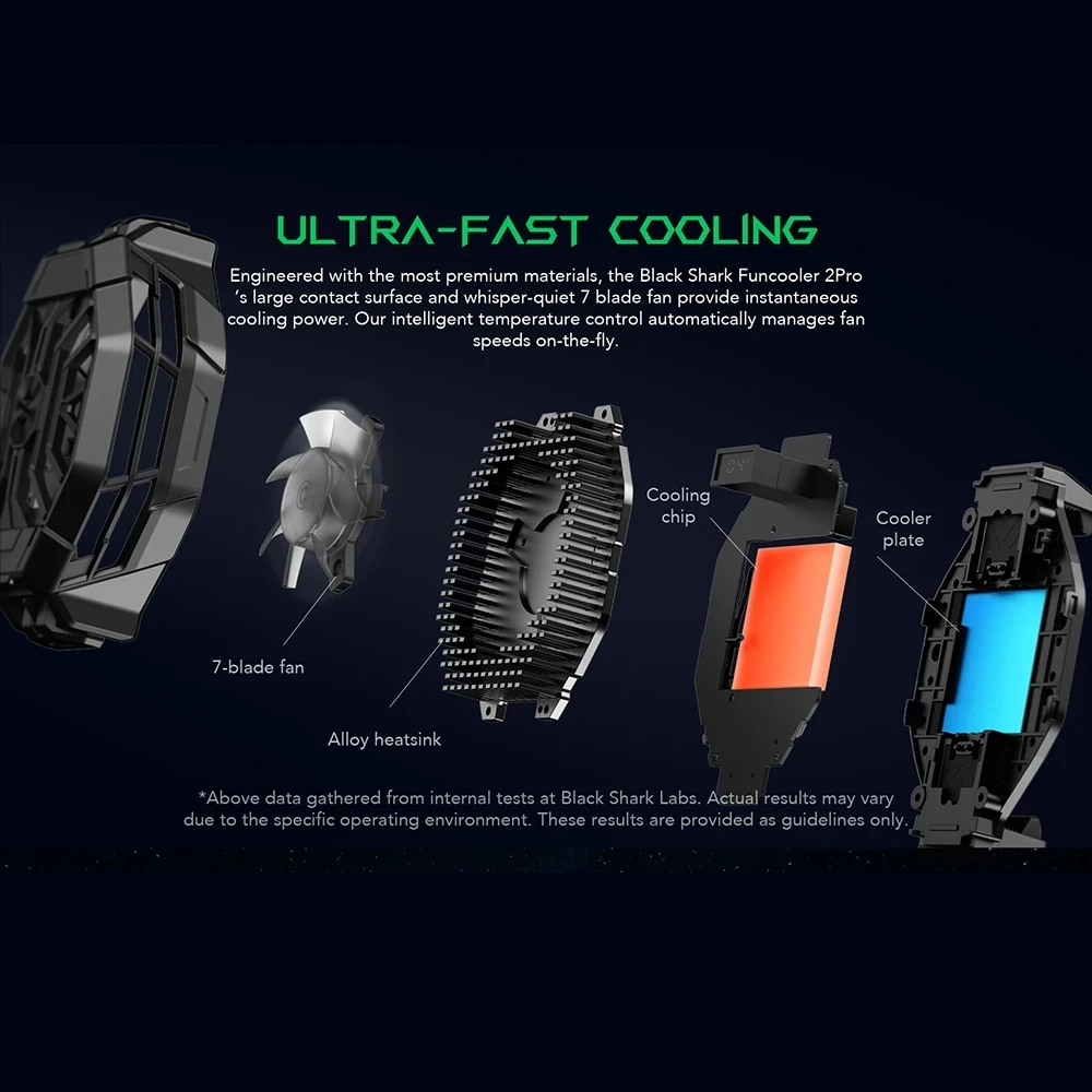 original black shark 4 3 funcooler 2 pro game phone cooler for poco x3 f3 m3xiaomi redmi note 10redmagic 6rog 5 mobile phone free global shipping