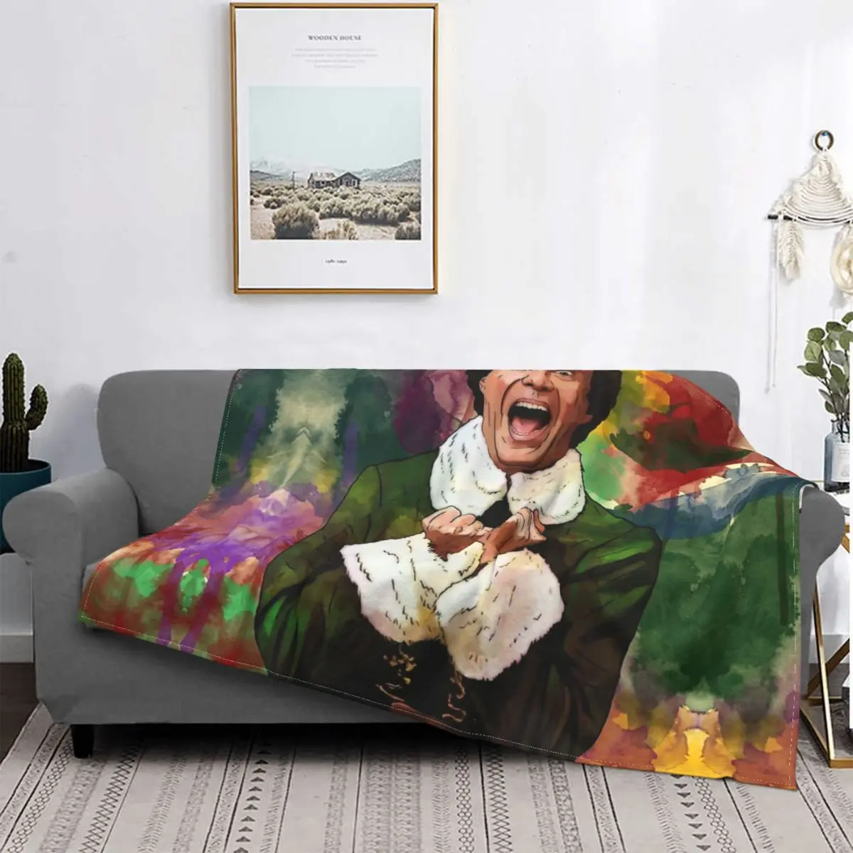 

Elf - Santa's Coming Blanket Bedspread Bed Plaid Cover Beach Towel Kawaii Blanket Blanket For Newborns