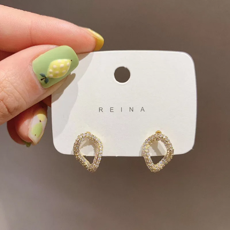 Корейские модные ювелирные изделия изысканные и маленькие медные