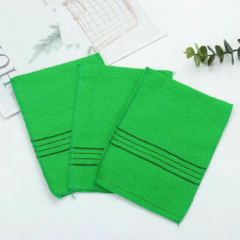 

5pcs Korean Sauna Bath Towel Exfoliating Scrub Rough Grain Green Flat Mouth Monolithic Coarse Skin Care Sand Sauna Bath Towel