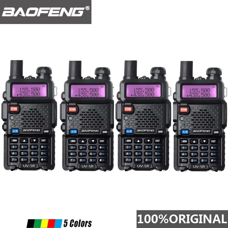 4pcs Baofeng UV-5R Walkie Talkie Dual Band Professional 5W UV 5R Two Way Radio Comunicador UV5R Ham HF Transceiver Radio Station