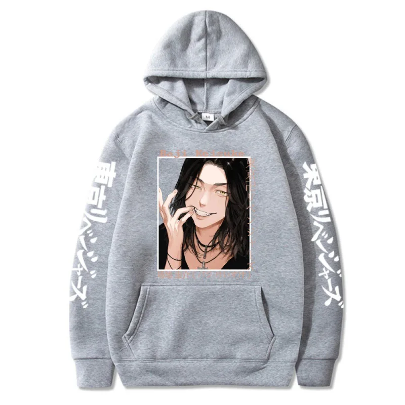 Толстовка мужская с капюшоном и принтом Токио Повседневная Уличная одежда