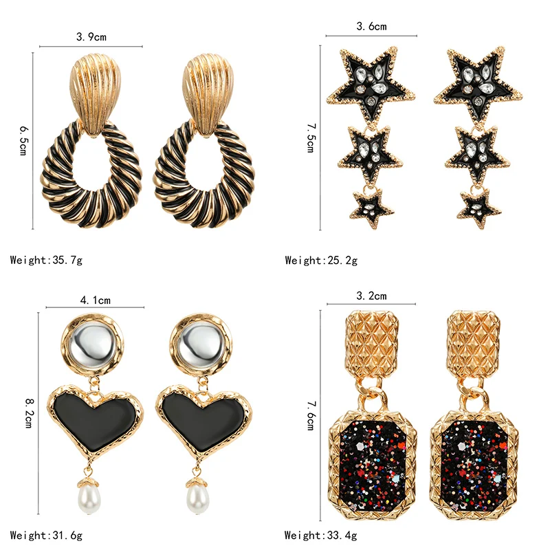 Винтажные круглые серьги золотого цвета для женщин большие геометрические