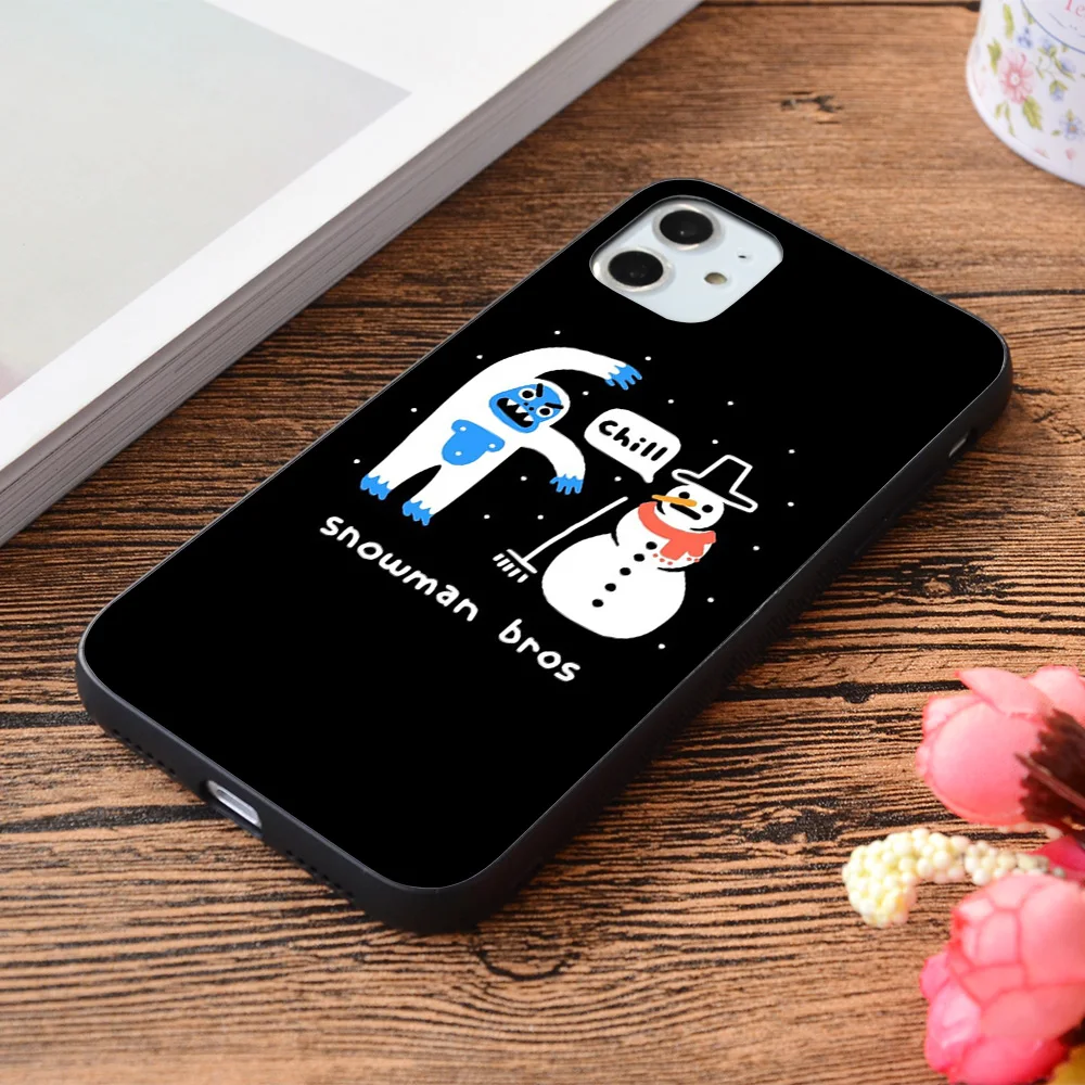 

For iPhone Snowman Bros Soft TPU border Apple iPhone Case