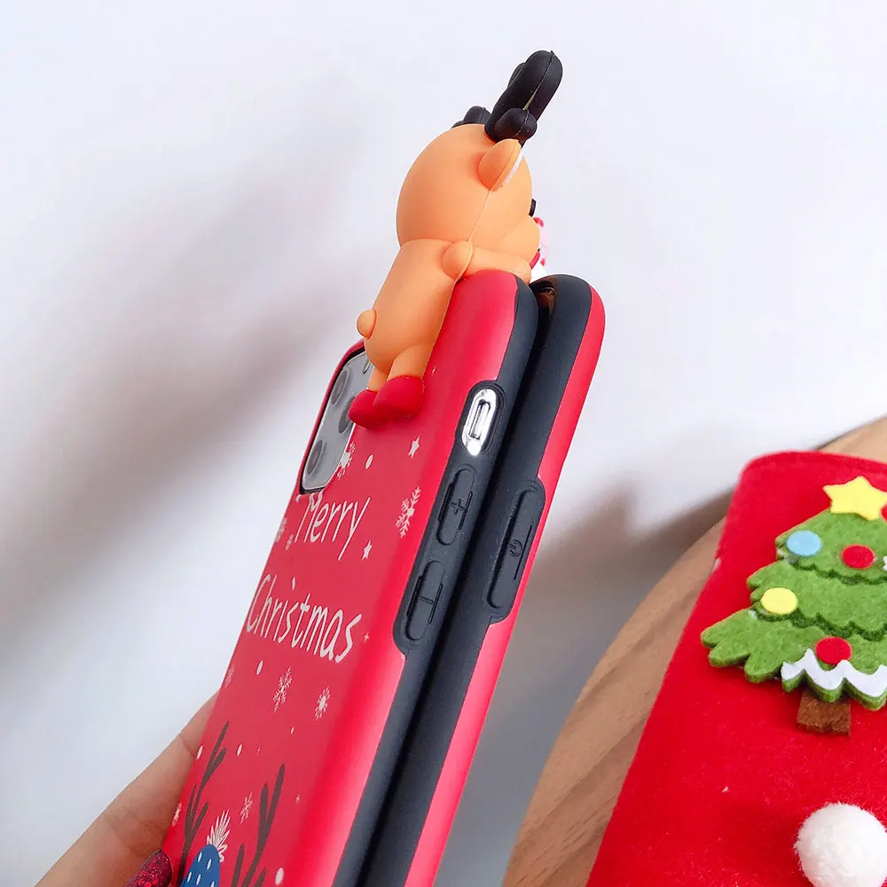 Чехол IER Рождество 3D Снеговик чехол для телефона iPhone 11 Pro Max подарок на Новый год 6 6S