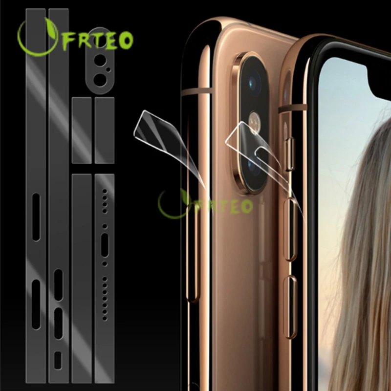 

2Set Scratchproof Resistant Hydrogels Transparent Edge Bumper Sticker For iPhone XS MAX XR X 8 Sides Part Film Skin Glue Sticker