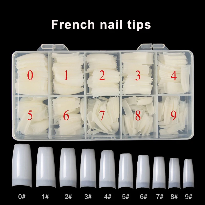 500 шт французские/половинные/Полные ногти профессиональные искусственные