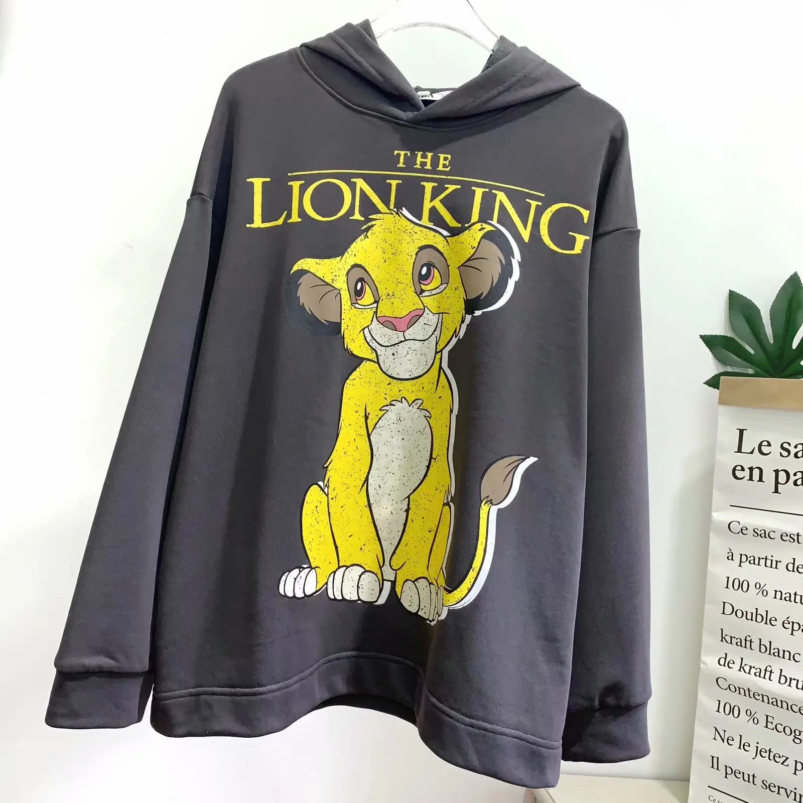 Женские толстовки с мультяшным принтом короля льва повседневная хлопковая