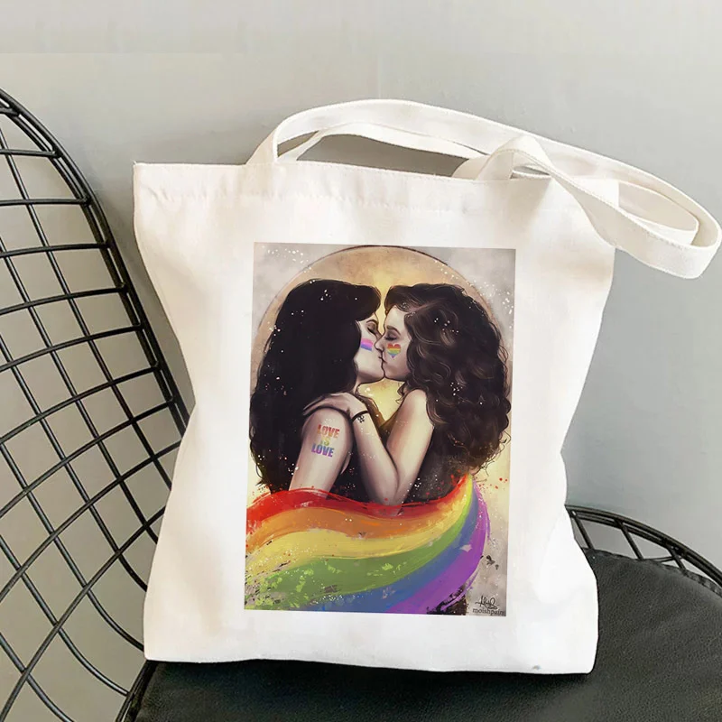 

Lgbt shopping bag recycle bag shopper grocery bolso eco bag net ecobag fabric tote sacolas