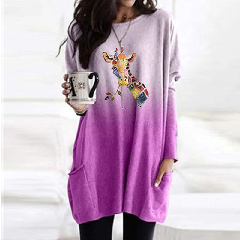 Женская осенне-зимняя Базовая футболка 5XL с V-образным вырезом и длинным рукавом