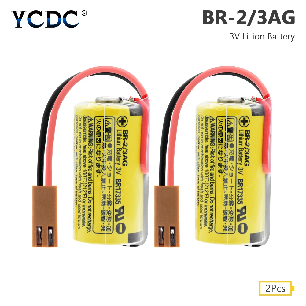 2 шт. BR 2/3AG литиевая батарея 3 в 1200 мАч PLC Fanuc управление Литий ионные резервные