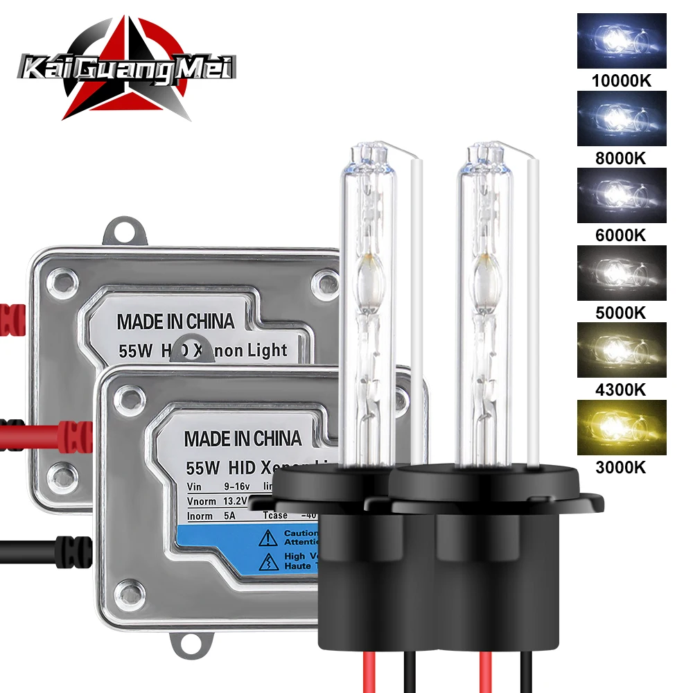 Комплект HID ксеноновых фар H1 H3 H4 H7 H11 9005 9006 HB4 4300K 6000K 8000K 12 В 2 шт.|Лампы для
