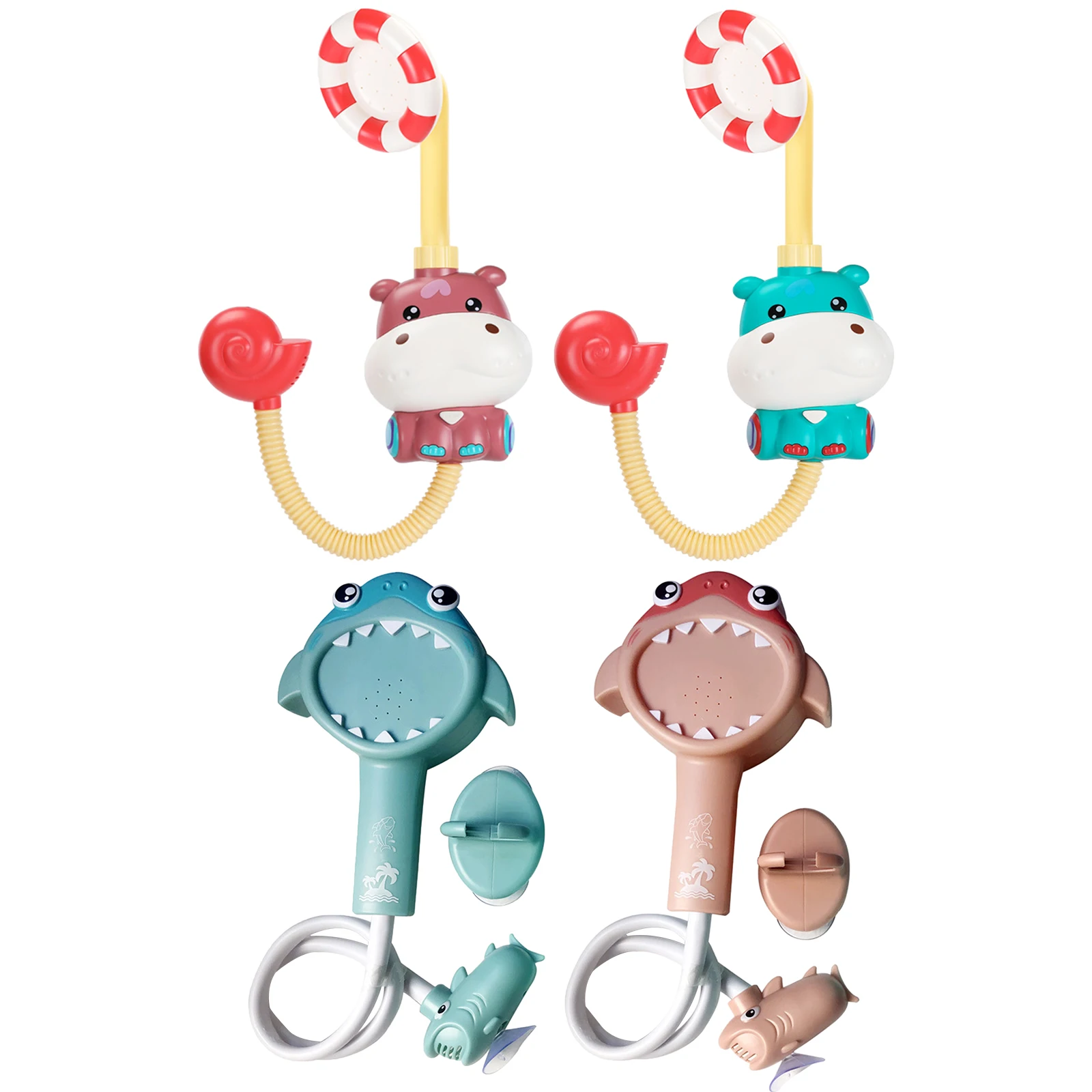 

Cute Electric Infant Baby Bath Toy Water Play Shower Hippo-shaped Bathtub
