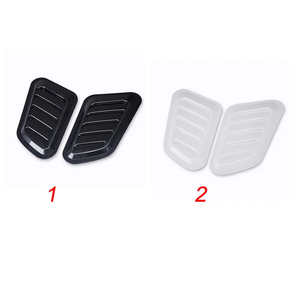 

2 Pcs Cover Auto Decorative Turbo Portable ABS Material Multipurpose Hood Engine Scoop Vent Covers Bonnet Intake Car