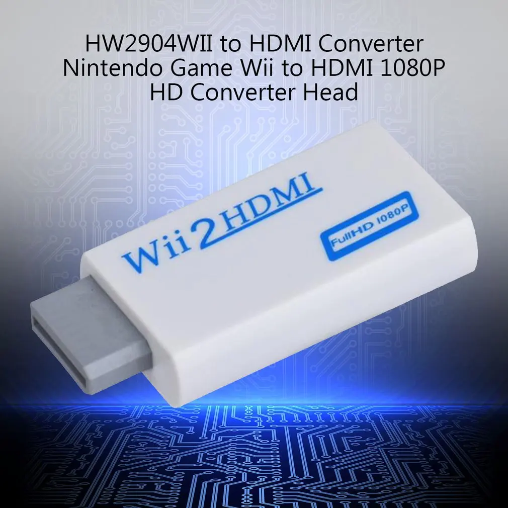 2019 New High Quality Full HD HDMI-compatible 1080P Converter Adapter With 3.5 mm Audio Output For Wii 2 White Dropshipping