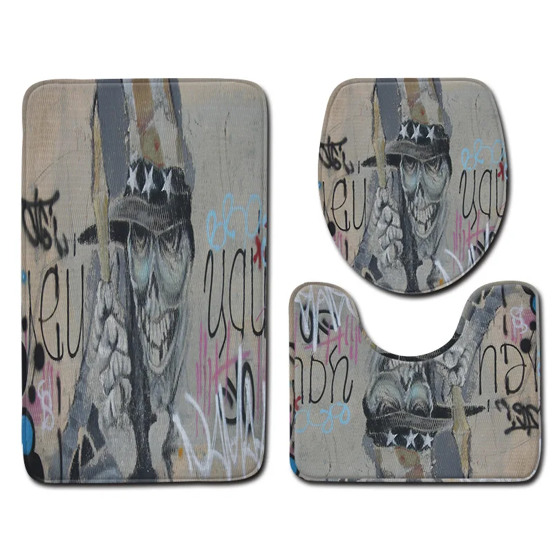 Набор ковриков для ванной Zeegle с креативным рисунком 3 шт. набор туалета коврики