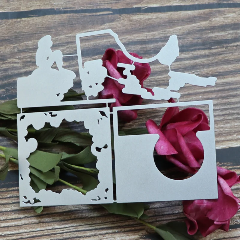 Штампы для резки металла Night View Girl Riverside Трафаретный Скрапбукинг фотоальбом