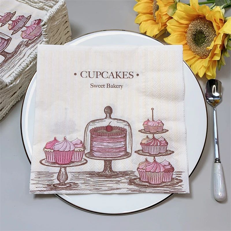 

20 шт./упаковка, бумажные салфетки для торта