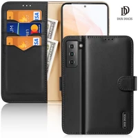 for samsung galaxy s21 5g case dux ducis hivo series flip cover luxury leather wallet case full good protection steady stand