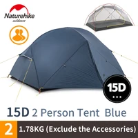 naturehike mongar camping tent 2 persons ultralight 20d nylon aluminum alloy pole double layer outdoor hiking tent nh17t006 t