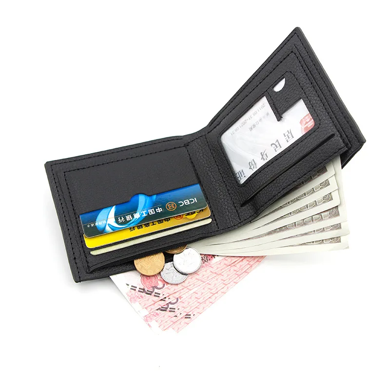 Мужской кошелек роскошный дизайн кожа PU Двойные Короткие Кошельки мужской