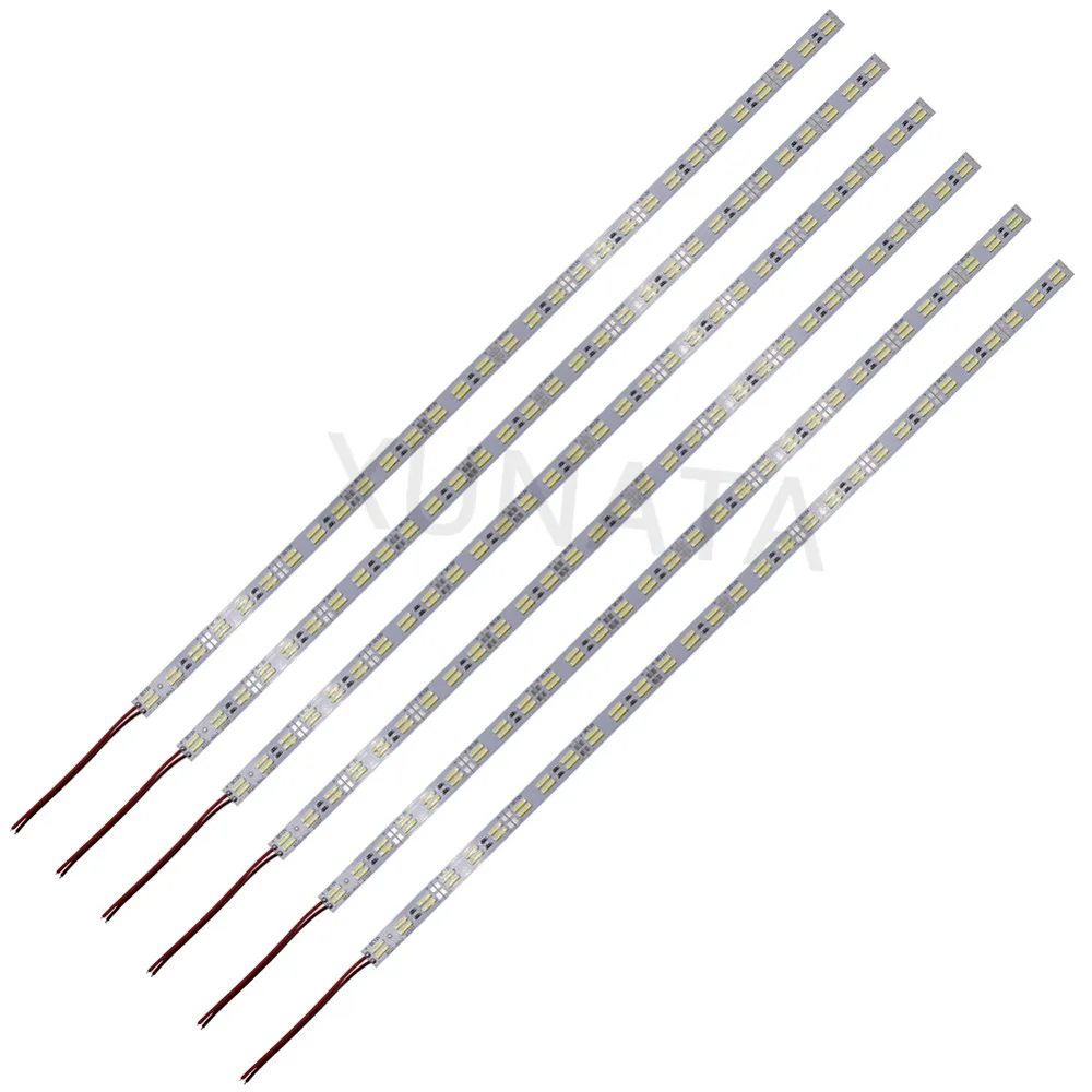 DC 12V двухрядные светодиодные бар света 25 см 50 см SMD8520 светодиодный жесткий линейный светильник 120 светодиодный s/M холодный белый Светодиодный Алюминиевый жесткий полосу