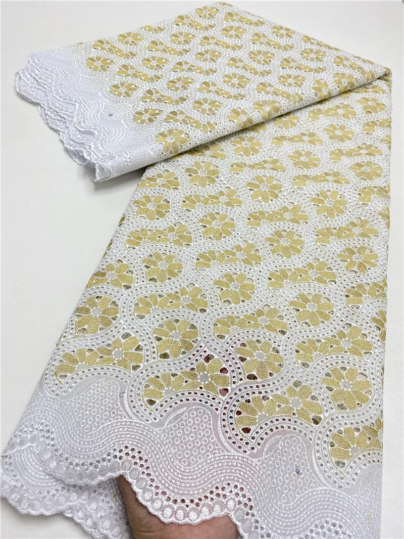 

PGC Hot Sale African Cotton Lace Fabric 2021 High Quality Lace Material With Stones Swiss Voile Lace In Switzerland YA4136B-8