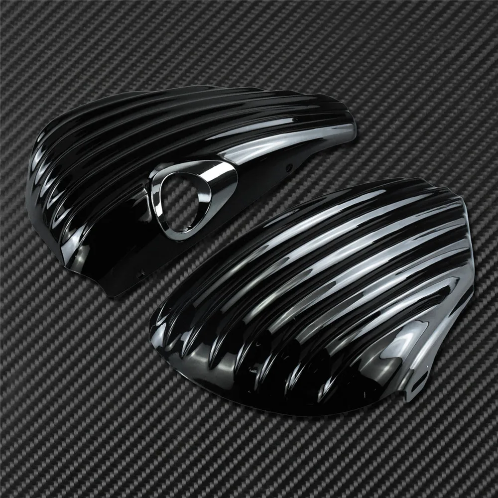 Глянцевый черный чехол для бака масла мотоцикла обтекатель аккумулятора