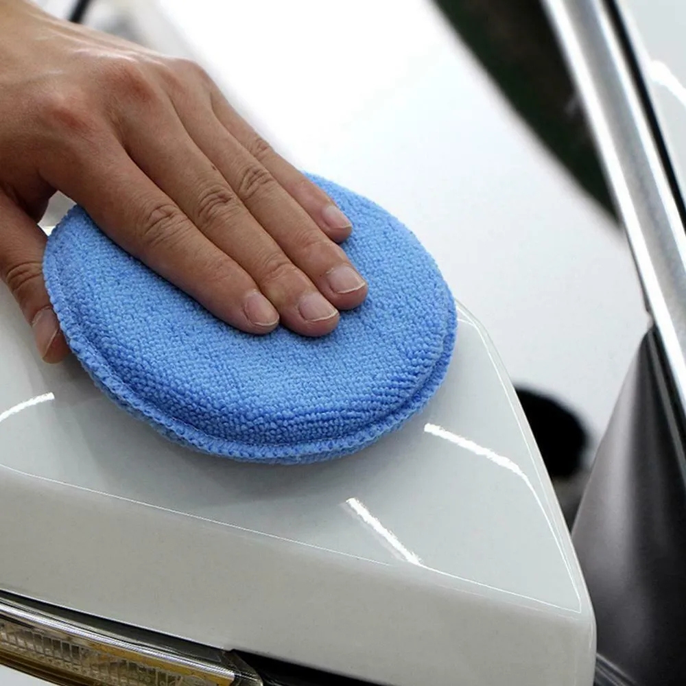 

3 X Microfibre Foam Sponge Polish Wax Applicator Pads Car Home Cleaning Brand New High Quality Guaranteed Car Wash Maintenance