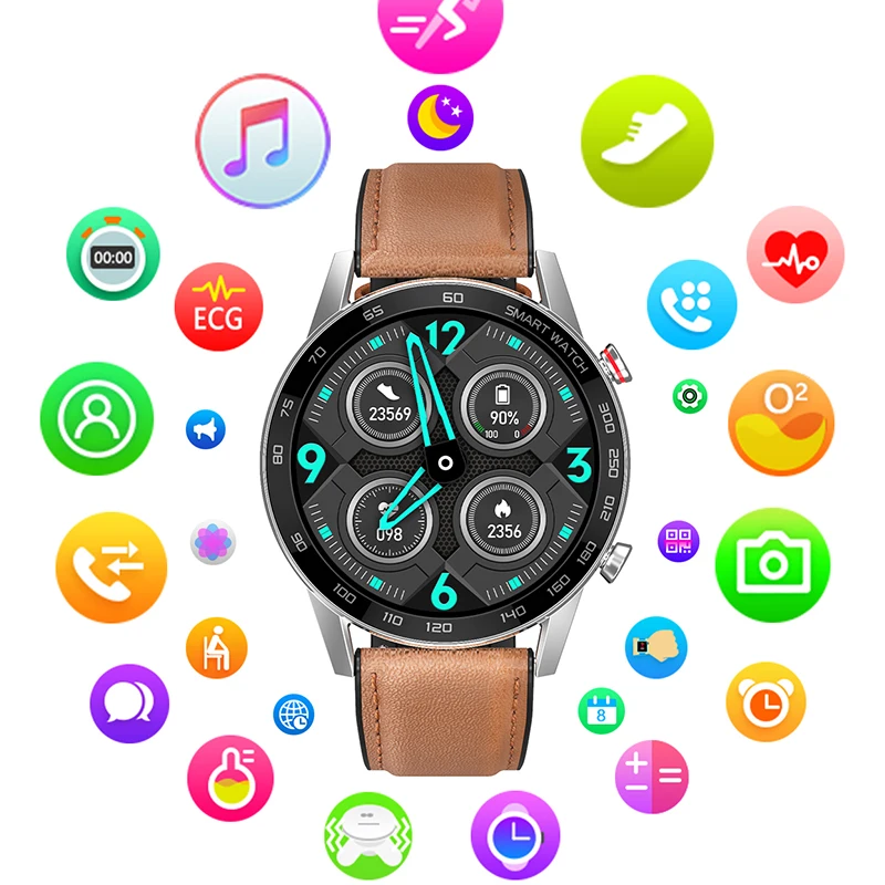 

Doolnng Bluetooth Call Smart Watch Women Man ECG DT95 Heart Rate Blood Oxygen Monitor Smartwatch Sport Remote Control Watches