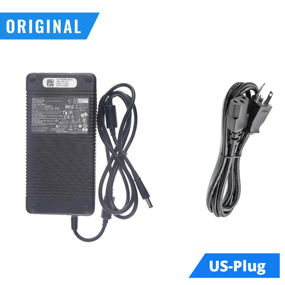 Original-US Plug 330 W адаптер для ноутбука для Dell Alienware M18X R1 R2 R3 17 R1 R4 R5 X51 R2 R3 Y90RR 0Y90RR ADP-330AB D вилка европейского и американского 7,4*5,0 - Цвет: Original-US Plug