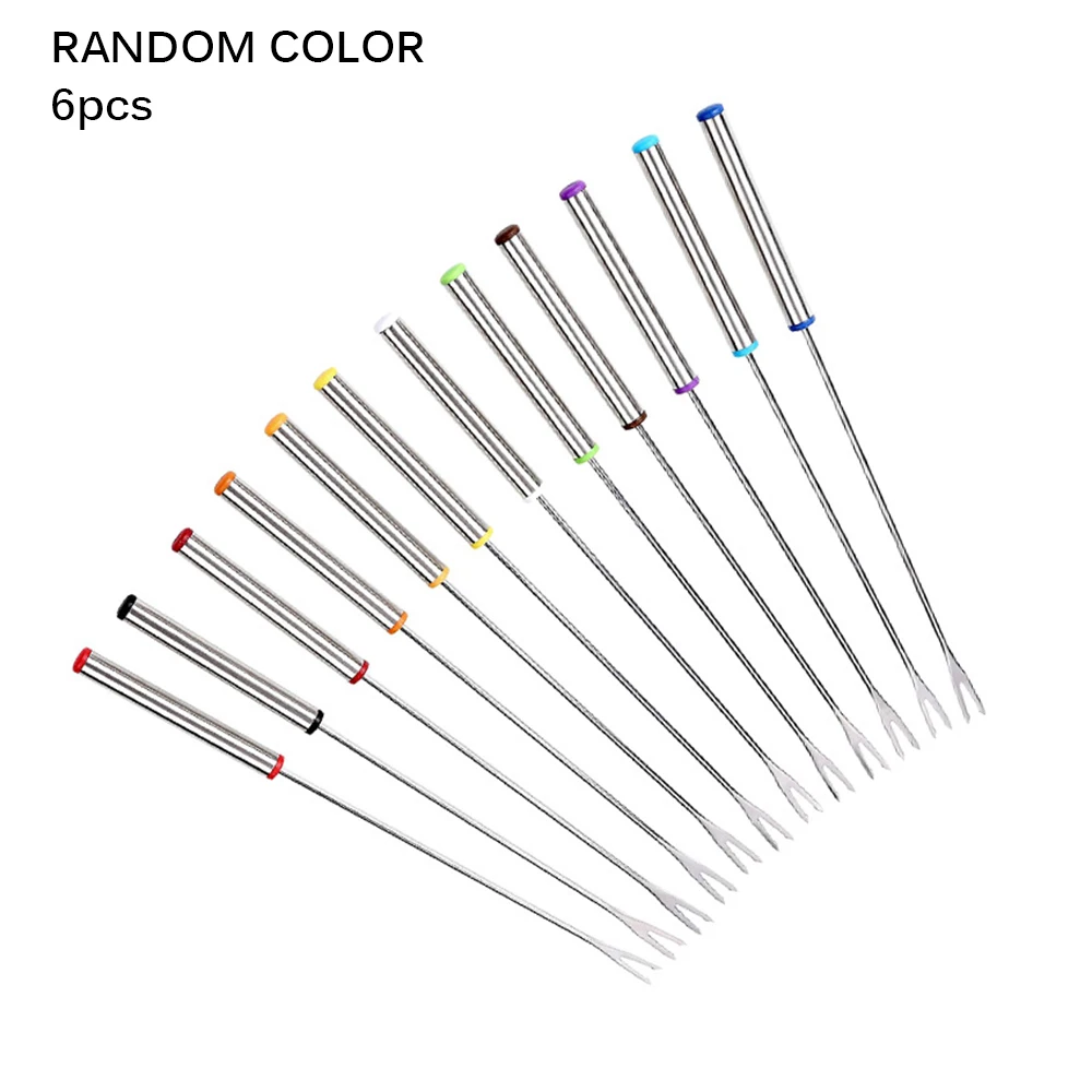 6 шт./компл. Нержавеющая сталь вилка для шоколада горячий горшок вилки сыр