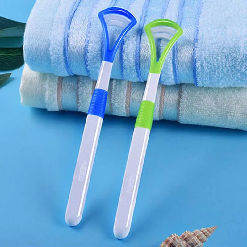 Limpiador de lengua de silicona de estilo Simple para ni&ntilde;os y adultos, cepillo de dientes suave para limpieza Oral, raspador de lengua, cuidado bucal, 1 unidad-4
