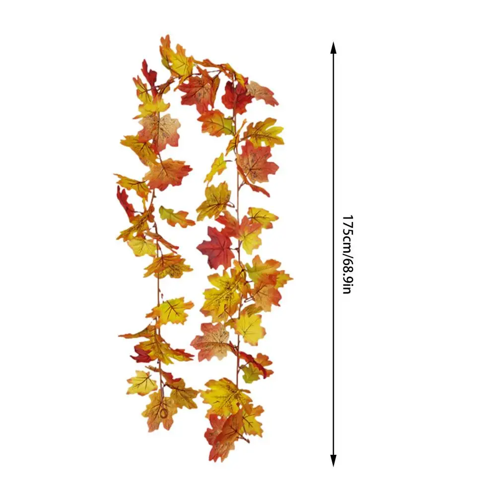Осенняя гирлянда с листьями футов для сада осени благодарения кленовые листья