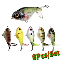 6pcslot 75mm 17g pencil lure set topwater spinner fishing lures 2020 bass whopper plopper frog trolling pesca whopper plopper