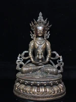 13 tibet buddhism old bronze cinnabars longevity buddha immortal life wisdom tathagata guanyin bodhisattva enshrine the buddha