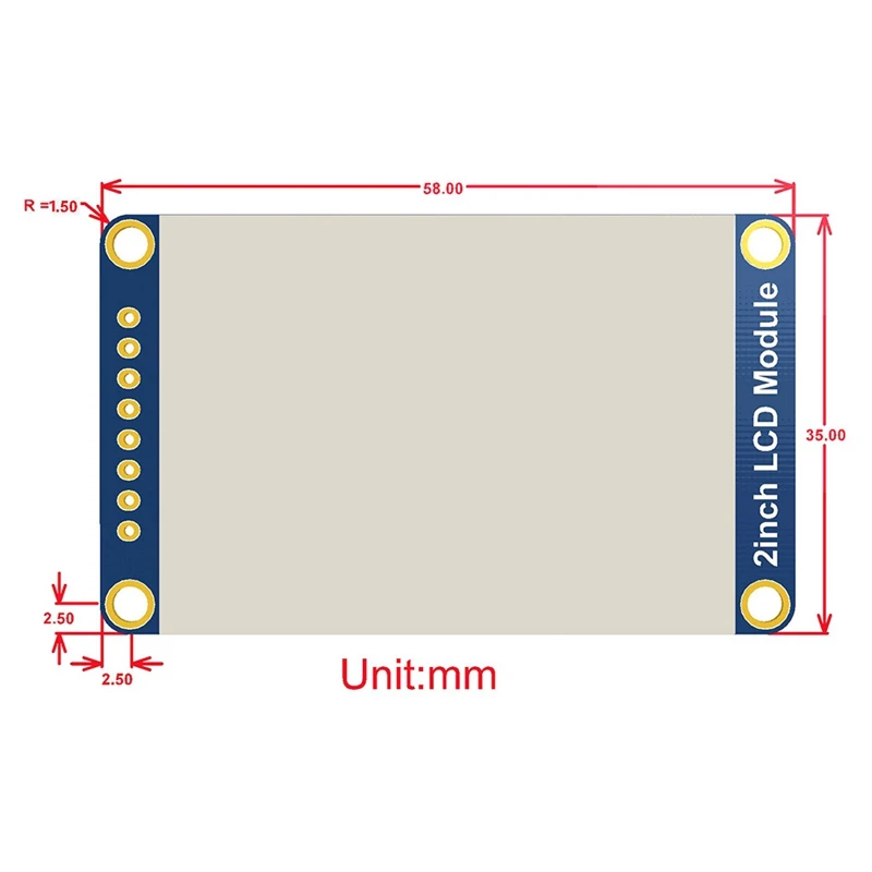 

Waveshare General 2Inch IPS LCD Display Module, IPS Screen, 240x320 Resolution, SPI Interface