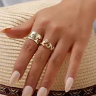 Богемный ажурный набор с английскими буквами, открывающимися на палец, кольца для мужчин и женщин, парные кольца для влюбленных, обручальные, свадебные украшения
