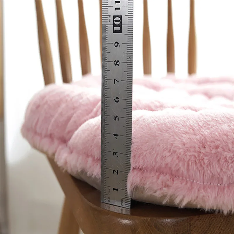Плюшевая простая розовая плюшевая подушка в японском стиле для стула