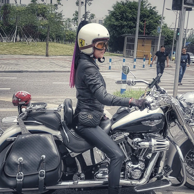 Шлем с оплеткой мотоциклетный Женский шлем дреды конский хвост коса для