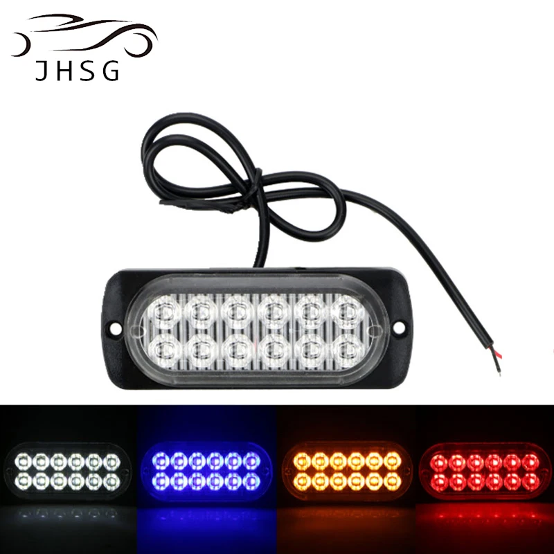 

1PCS 12 LED Lamps Automotive Warning Goods Strobe Car Light Grill Flashing Auto Breakdown Emergency Truck Trailer Side Light