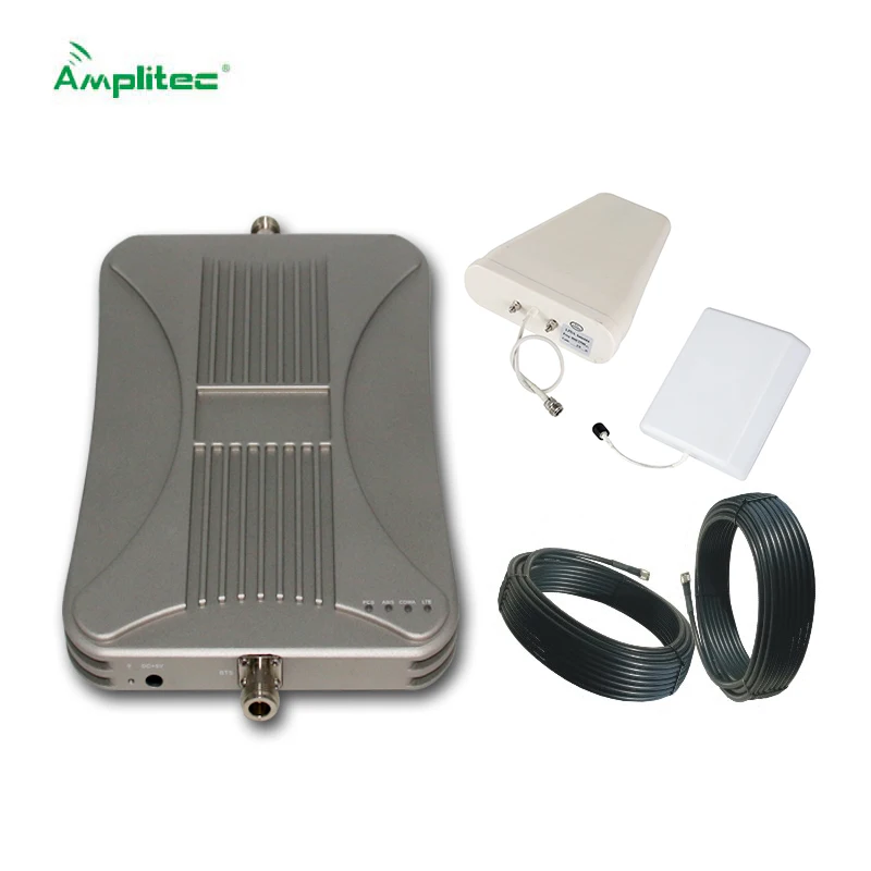 Amplitec FCC Certified 5 Band ALC AGC Signal Booster 2g3g4g 700/850/1700/1900MHz Repeater Network LTE Mobile Signal Amplifier